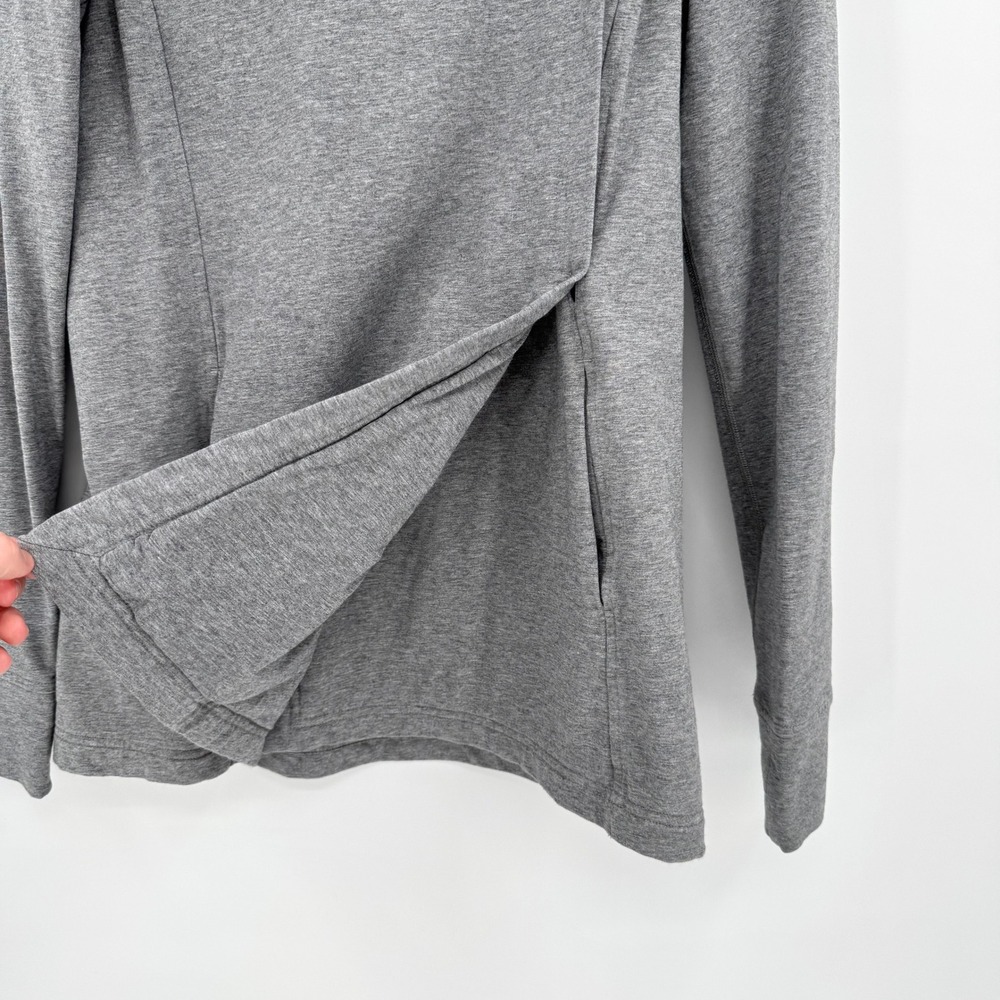 Lululemon Coast Wrap Jacket Heathered Grey Long Sleeve Size‎ 6 Activewear - Picture 6 of 13